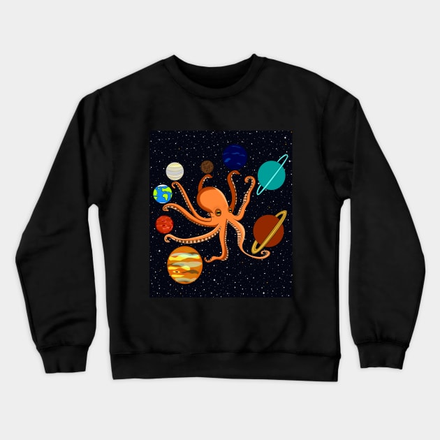 Octo Planet Crewneck Sweatshirt by Selinerd